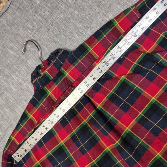 VINTAGE Ralph Lauren Shirt Mens Red Plaid Embroidered Retriever Dog - Picture 10 of 14